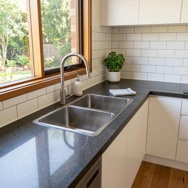 Blacktown kitchen silicone seal finished